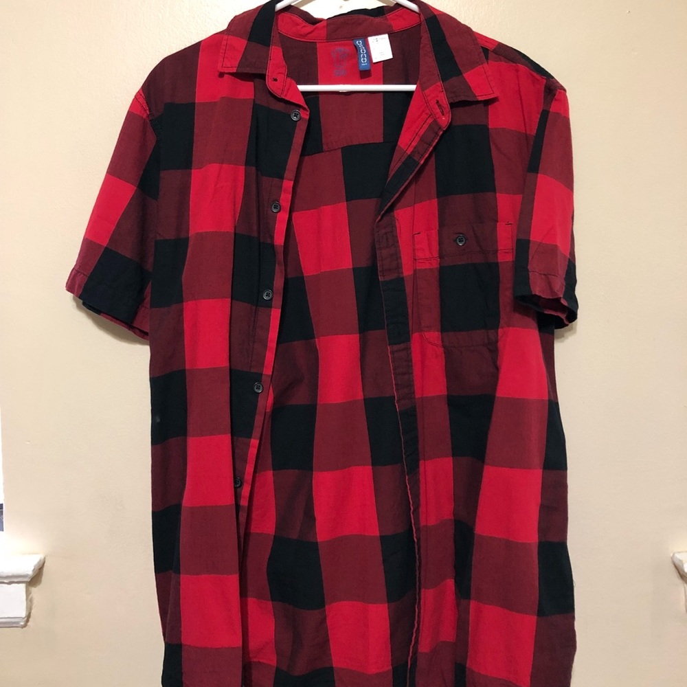 H&M (Divided) Short Sleeve Flannel Shirt